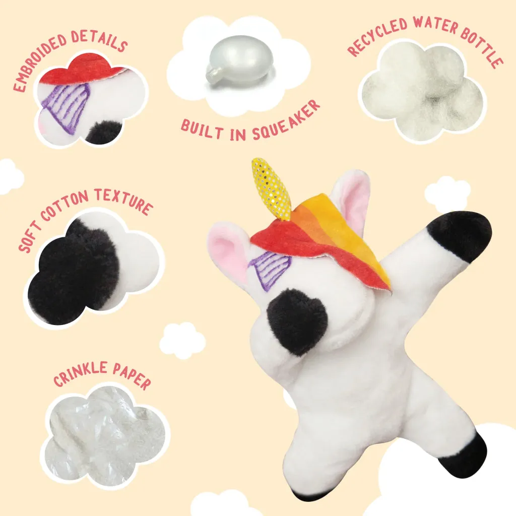 Snugarooz Baby Dab the Unicorn Trendy Plush Dog Toy (6.5")