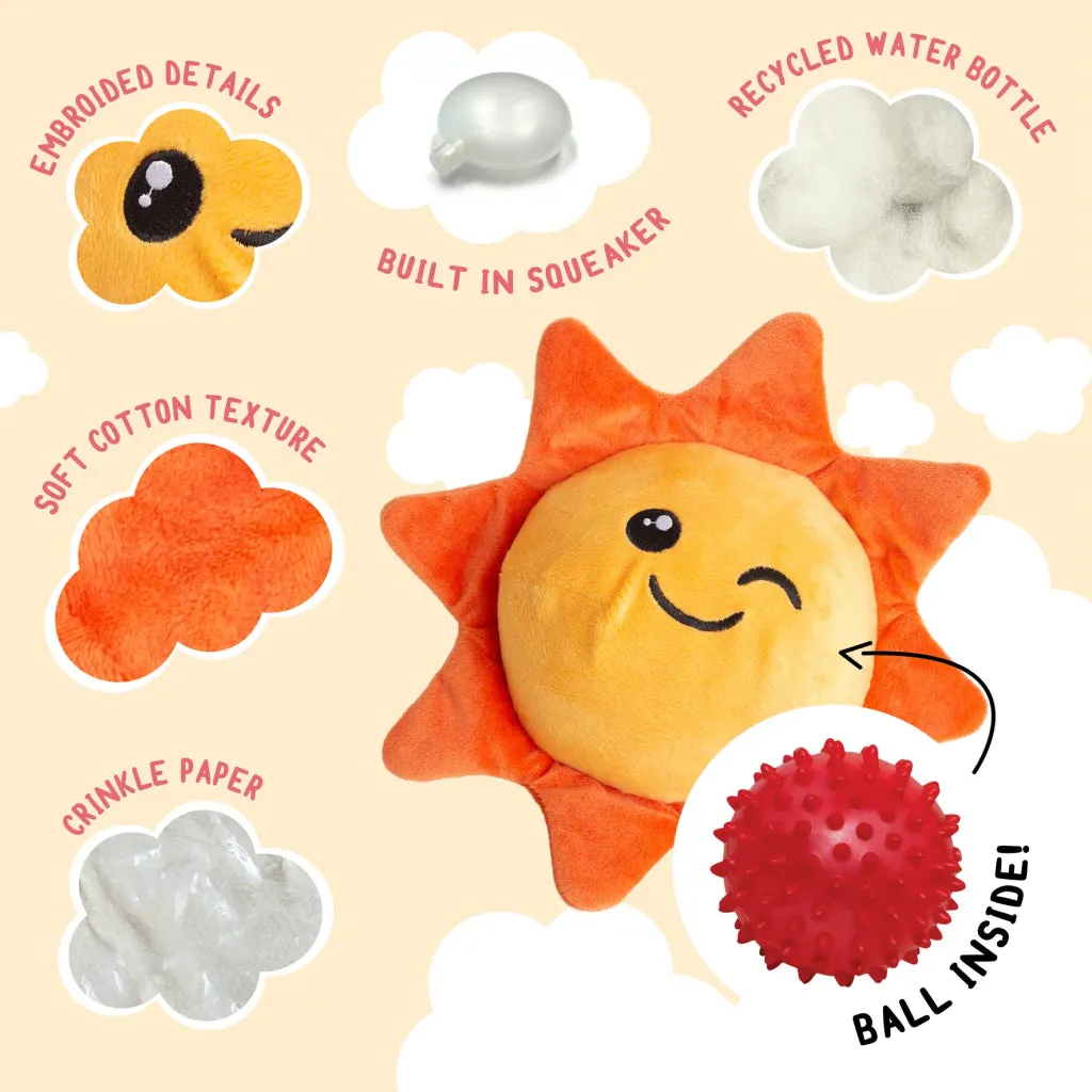 Snugarooz Sweet Sunshine 2-in-1 Plush Dog Toy with Hidden Ball