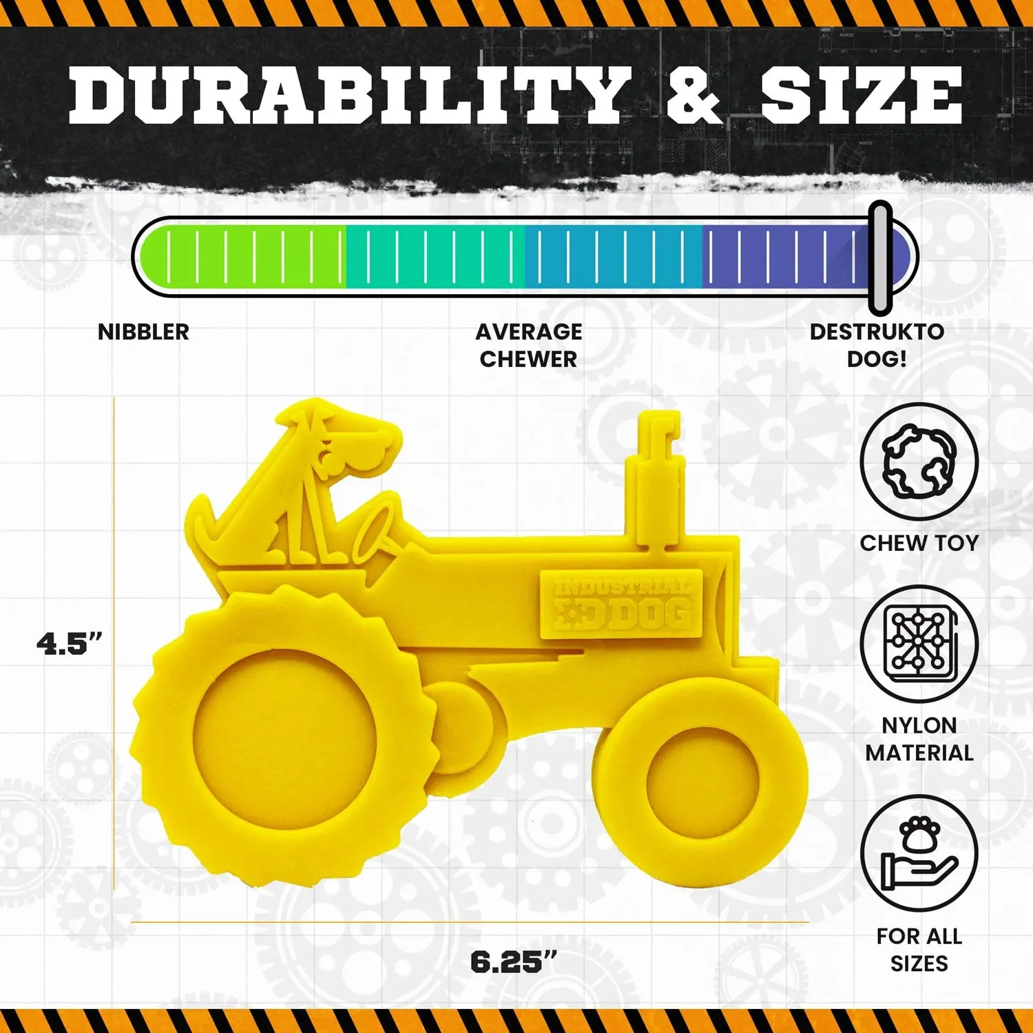 SodaPup ID Tractor Ultra Durable Nylon Chew