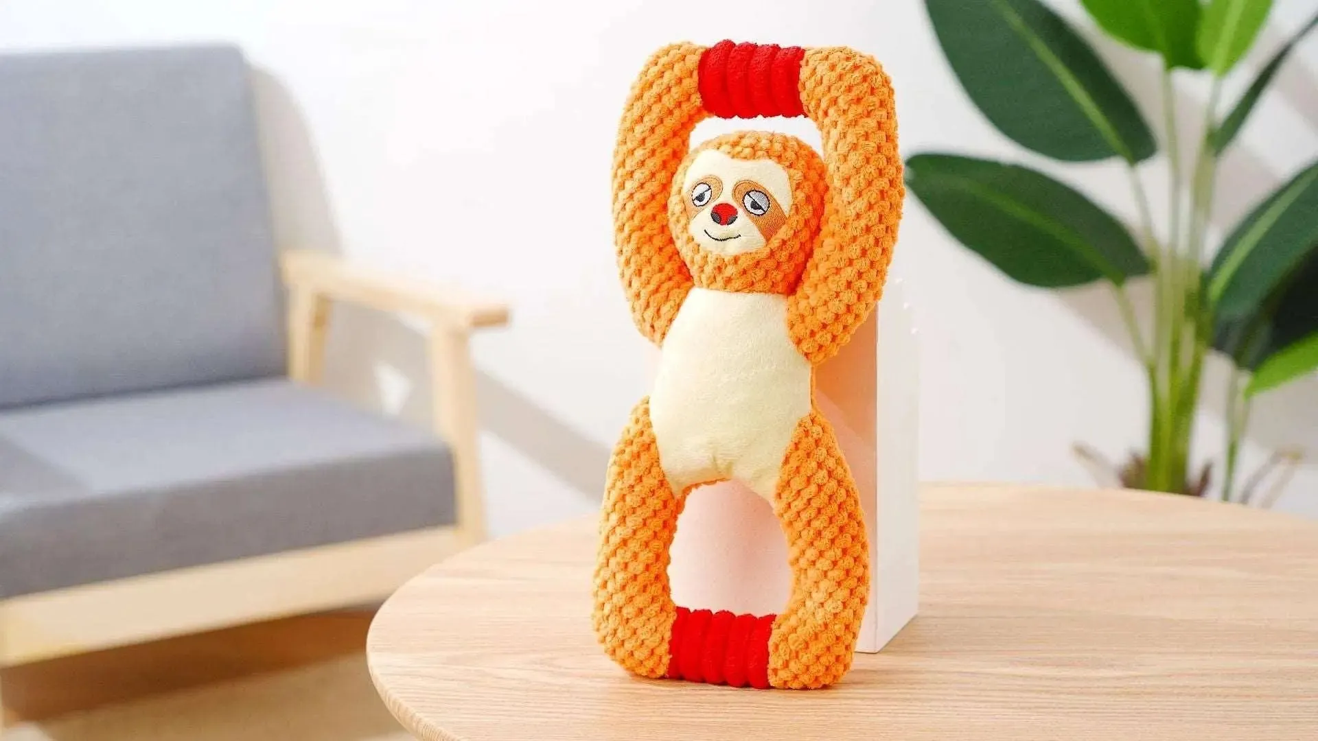 Squeaky Plush Dog Toy for Interactive Play