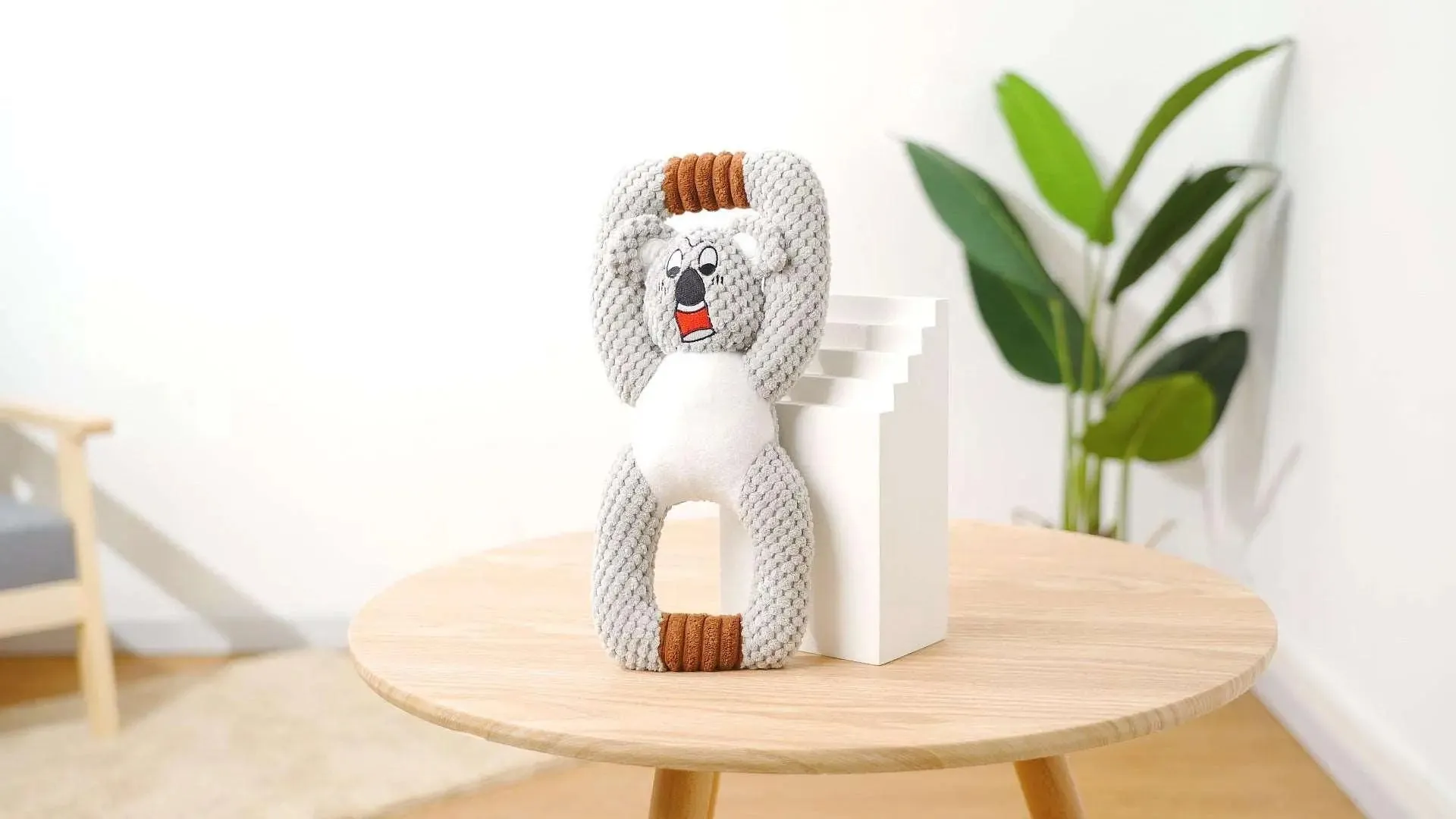 Squeaky Plush Dog Toy for Interactive Play