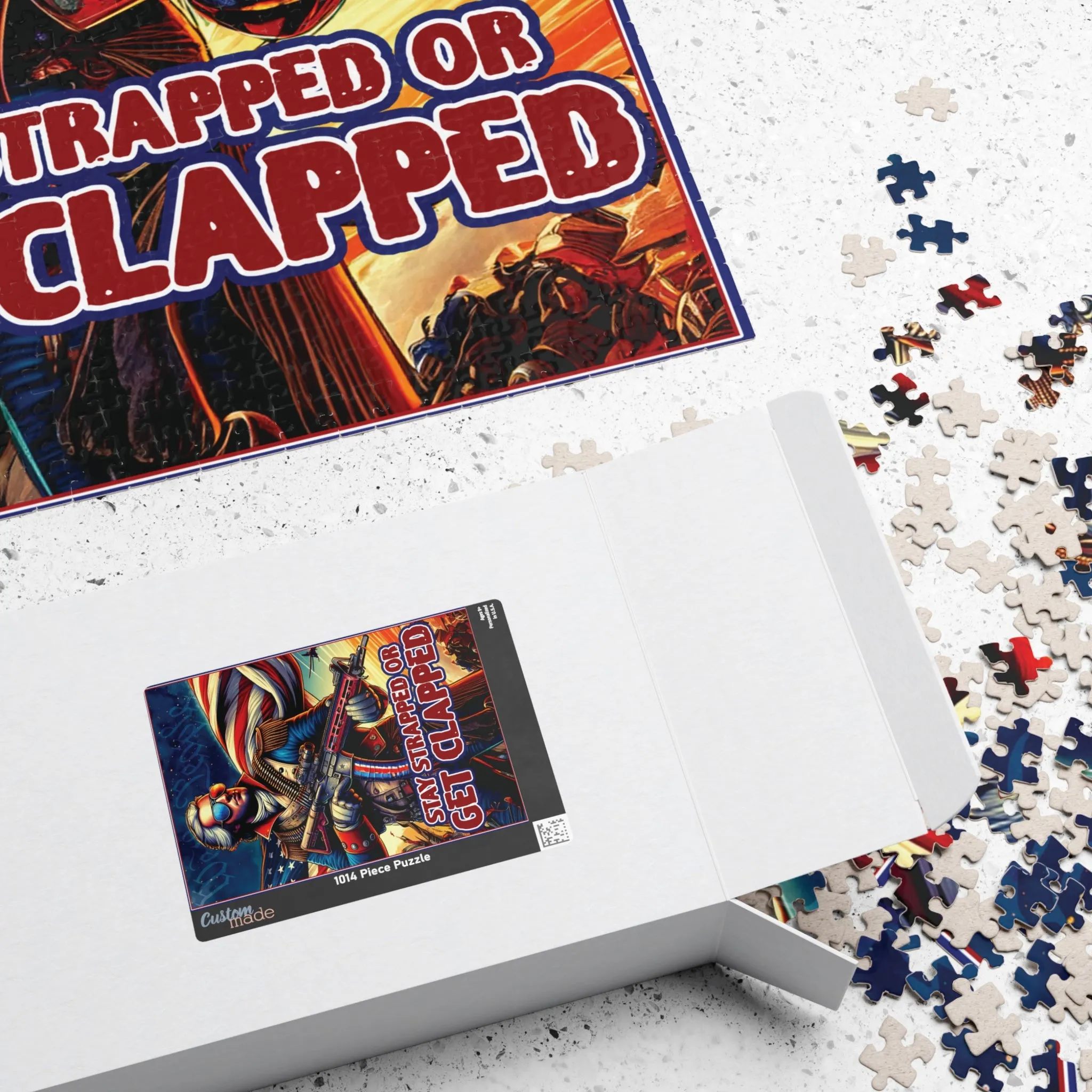 Stay Strapped or Get Clapped George Washington Puzzle - 1014-Piece