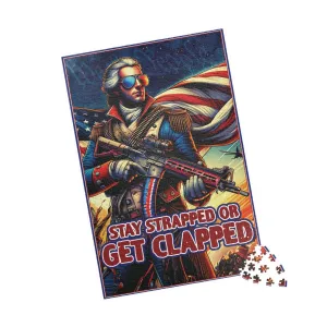 Stay Strapped or Get Clapped George Washington Puzzle - 1014-Piece