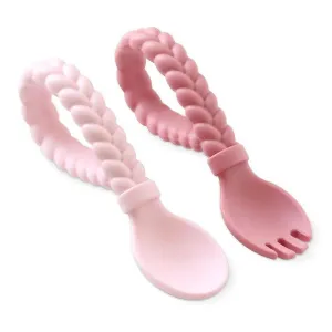 Sweetie Spoons - Silicone Baby Fork   Spoon Set