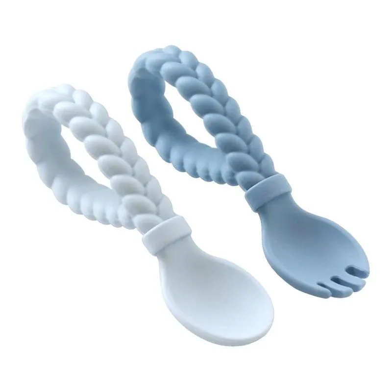 Sweetie Spoons - Silicone Baby Fork   Spoon Set