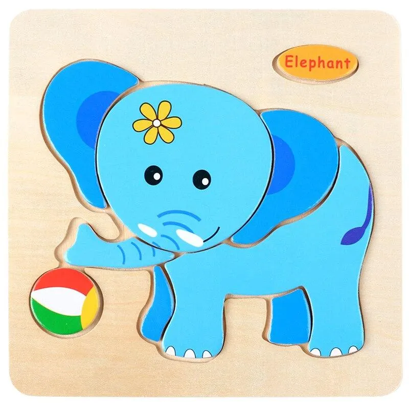 toys three-dimensional colorful wooden puzzle educational toys developmental baby toy child early training game