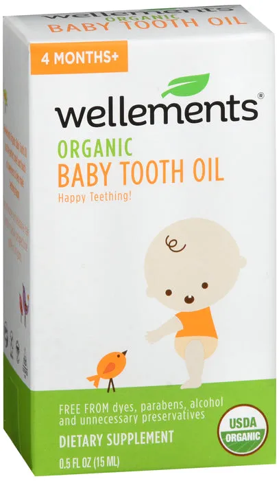 Wellements Organic Baby Tooth Oil, .5 Oz