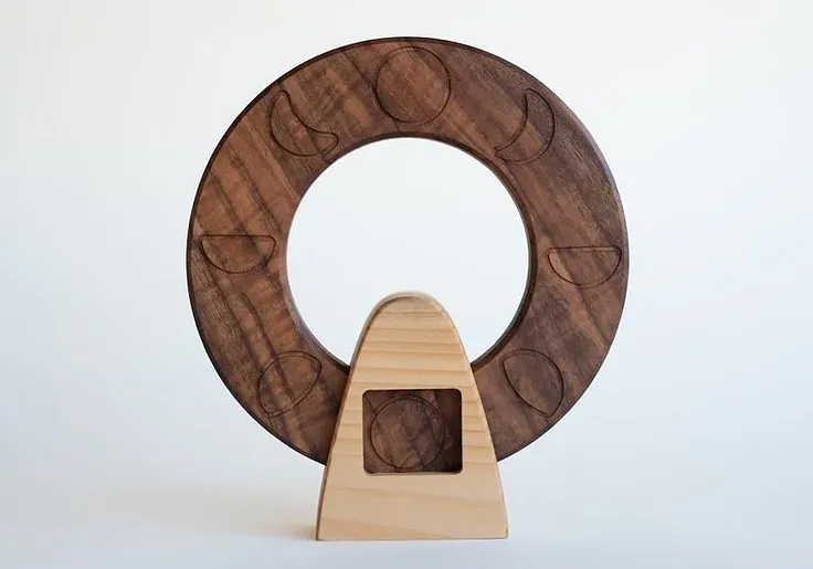 Wooden Moon Phases Calendar