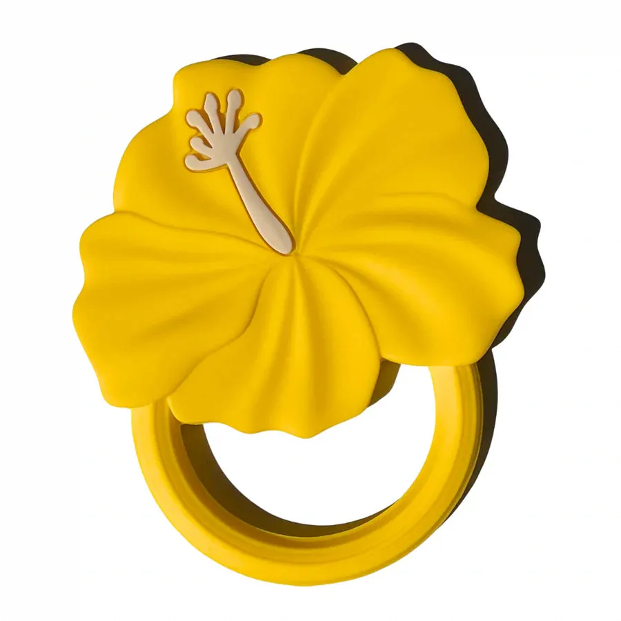 Yellow Hibiscus Silicone Teether