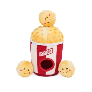 ZippyPaws Zippy Burrow Popcorn Bucket Plush Dog Toy